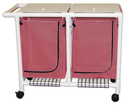 MJM Double Wide PVC Hamper with Zipper Front,